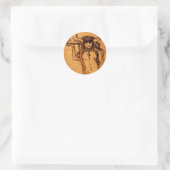 KRIEGSREITER RUNDER AUFKLEBER (Tasche)
