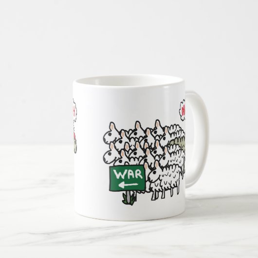 Kriegsschaf Kaffeetasse (VorderseiteRechts)