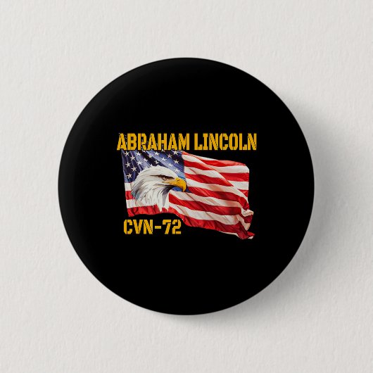 Kriegsschiff Abraham Lincoln Cvn-72 Flugzeugträger Button (Vorderseite)