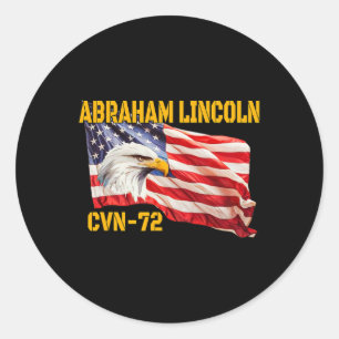 Kriegsschiff Abraham Lincoln Cvn-72 Flugzeugträger Runder Aufkleber