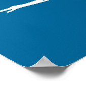 Kriegsschiff der Marine mit Großwaffenplakat Poster (Ecke)