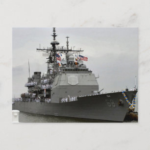 Kriegsschiff der USA in Anzio Postkarte