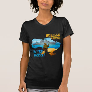 Kriegsschiff Ukraine Karte Stolz Vintage Ukraine P T-Shirt