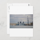 Kriegsschiffe in Portsmouth Postkarte (Vorne/Hinten)