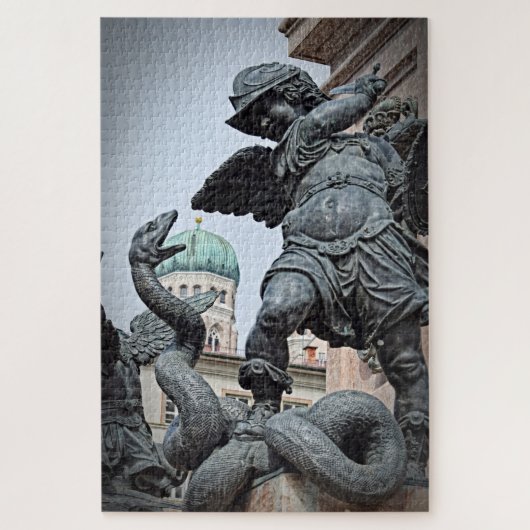 Kriegsstatue in München - 20x30 - 1014 Stk. Puzzle (Vertikal)