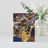 Kriegstanz-amerikanischer UreinwohnerPowWow Postkarte (Stehend Vorderseite)