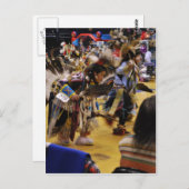 Kriegstanz-amerikanischer UreinwohnerPowWow Postkarte (Vorne/Hinten)