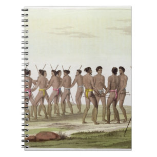 Kriegstanz der Caroline-Inselbewohner, überziehen Notizblock