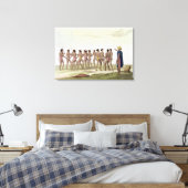 Kriegstanz der Caroline Islanders, Platte 22 aus Leinwanddruck (Insitu (Schlafzimmer))