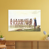 Kriegstanz der Caroline Islanders, Platte 22 aus Leinwanddruck (Insitu (Wohnzimmer))