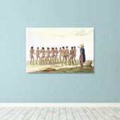 Kriegstanz der Caroline Islanders, Platte 22 aus Leinwanddruck (Insitu (Holzboden))