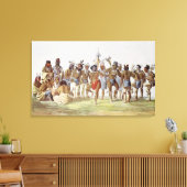 Kriegstanz der Sauken und Füchse Leinwanddruck (Insitu (Wohnzimmer))