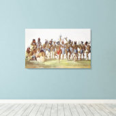 Kriegstanz der Sauken und Füchse Leinwanddruck (Insitu (Holzboden))