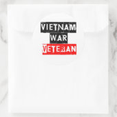 Kriegsveteran Vietnam Runder Aufkleber (Tasche)