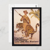 Kriegszeit Postkarten, Marines des Ersten Weltkrie Postkarte (Vorne/Hinten)