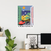 Krikvenica, Jugoslawien, Fensteransicht Poster (Heimbüro)