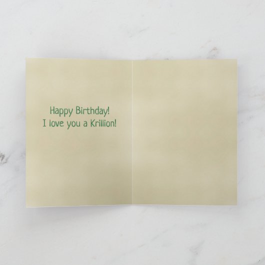 Krill Happy Birthday Karte (Innenseite)