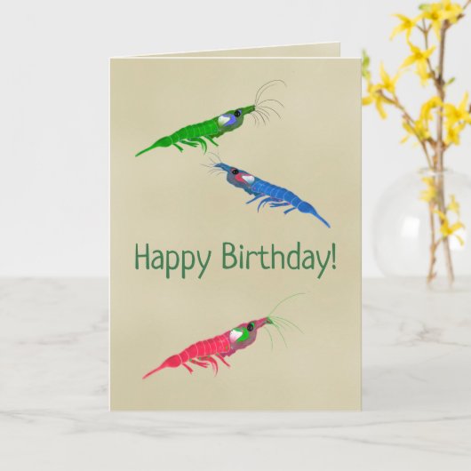 Krill Happy Birthday Karte (Gelbe Blume)