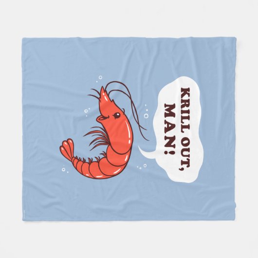 Krill Out Man Fleecedecke (Vorderseite (Horizontal))