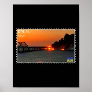 Krim-Brücke von Kertsch auf der Halbinsel Krim Poster