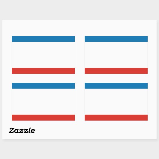 Krim-Flagge Rechteckiger Aufkleber (Blatt)