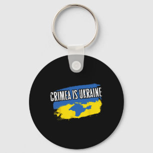 Krim ist Ukraine - Ua Flaggenfarben Karte der Krim Schlüsselanhänger