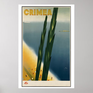 Krim-Sowjet-Ära-Reiseposter - Gerahmt  Ungerahmt Poster