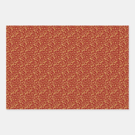 Krim und Gold Geschenkpapier Set (Vorderseite 3)