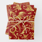 Krim und Gold Geschenkpapier Set (Beispiel)