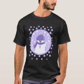 Krimbles Fun Dotty Snowman mit Lilac Wooly Hat A T-Shirt (Vorderseite)