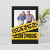 Krimi irgendein Altersgeburtstag Einladung (Stehend Vorderseite)