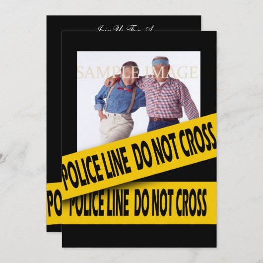 Krimi irgendein Altersgeburtstag Einladung (Vorne/Hinten)