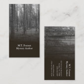 Krimiautor-Autorn-Visitenkarte-schwarze Bäume Visitenkarte (Vorne/Hinten)