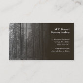 Krimiautor-Autorn-Visitenkarte-schwarze Bäume Visitenkarte (Rückseite)