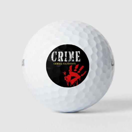 Kriminalbeamte Fingerabdrücke von Golf Balls Golfball (Vorderseite)