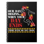 Kriminaldetektiv für forensische Wissenschaft Notizblock (Vorderseite)