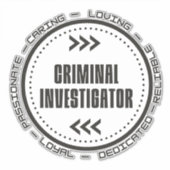 Kriminalermittler Aufkleber (Vorderseite)