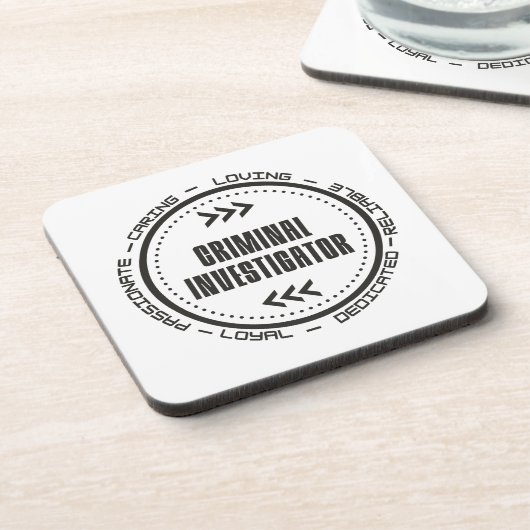 Kriminalermittler Getränkeuntersetzer (Linke Seite)