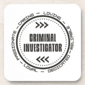 Kriminalermittler Getränkeuntersetzer (Vorderseite)