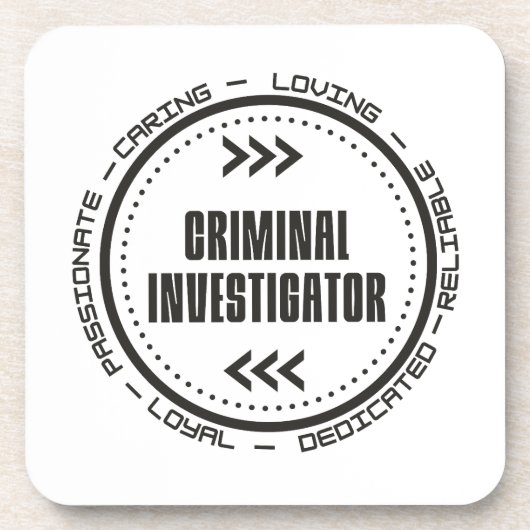 Kriminalermittler Getränkeuntersetzer (Vorderseite)