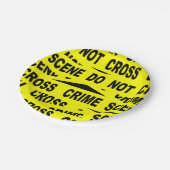 Kriminalitätsband Pappteller (Schrägansicht)