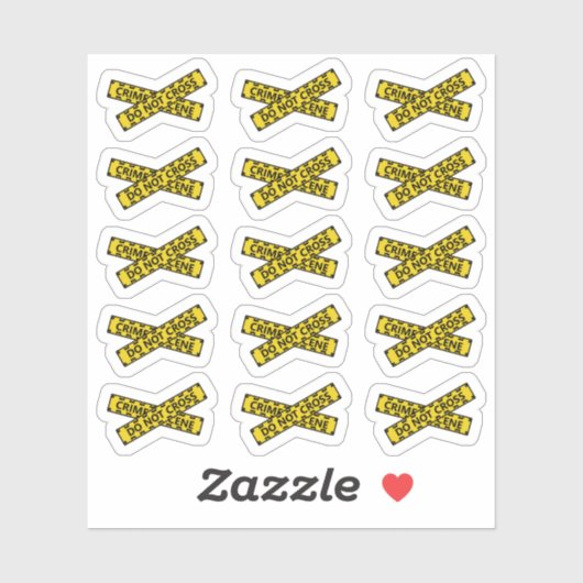 Kriminalitätsbänder nicht dekorative Planer überqu Aufkleber (Blatt)