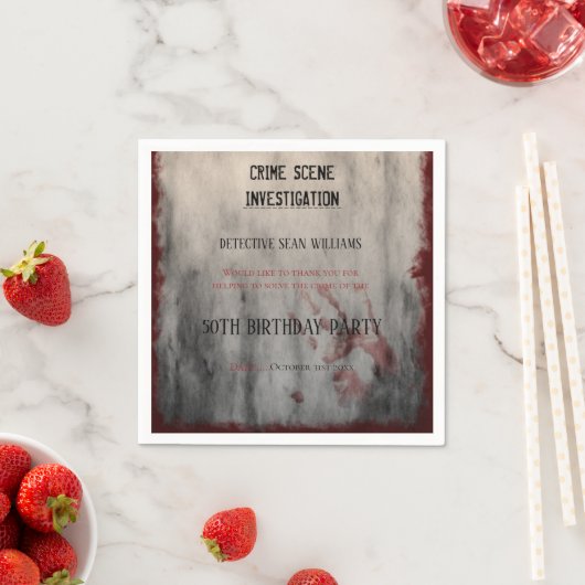 Kriminalitätsforschung 50. Geburtstag Serviette (Beispiel)