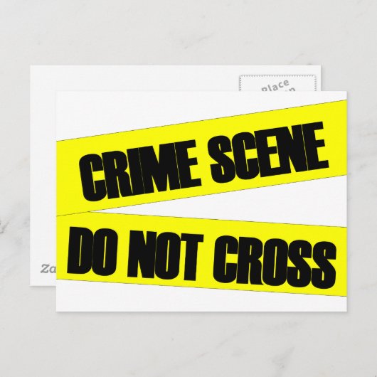 Kriminalitätsszene nicht überwinden postkarte (Vorne/Hinten)
