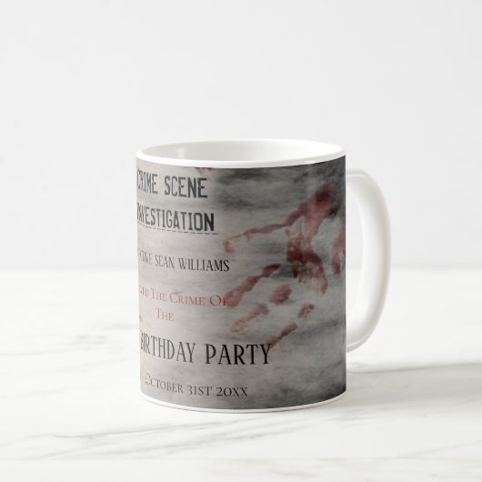 Kriminalitätsuntersuchung Geburtstag Kaffeetasse (VorderseiteRechts)