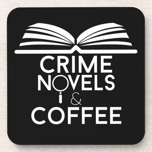 Kriminalromane und Kaffee Getränkeuntersetzer (Vorderseite)