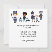 Kriminalszene: Ein Polizeigolfer zum Geburtstag Einladung (Rückseite)