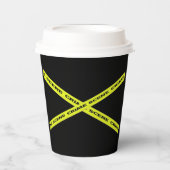 Kriminalszene Mystery Birthday Pappbecher (Vorderseite)