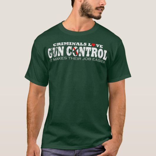 Kriminelle Liebe GUN CONROL Pro Gun T-Shirt (Vorderseite)