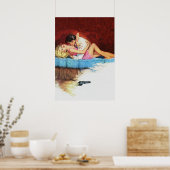 Kriminelle Liebe - Vintager Pulsabdruck Poster (Küche)